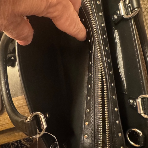 NWT - COACH Rogue Bag 26 With Rivets in Black Glove Tanned leather CU048 - Picture 9 of 10